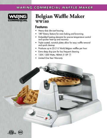 waring belgian waffle maker manual