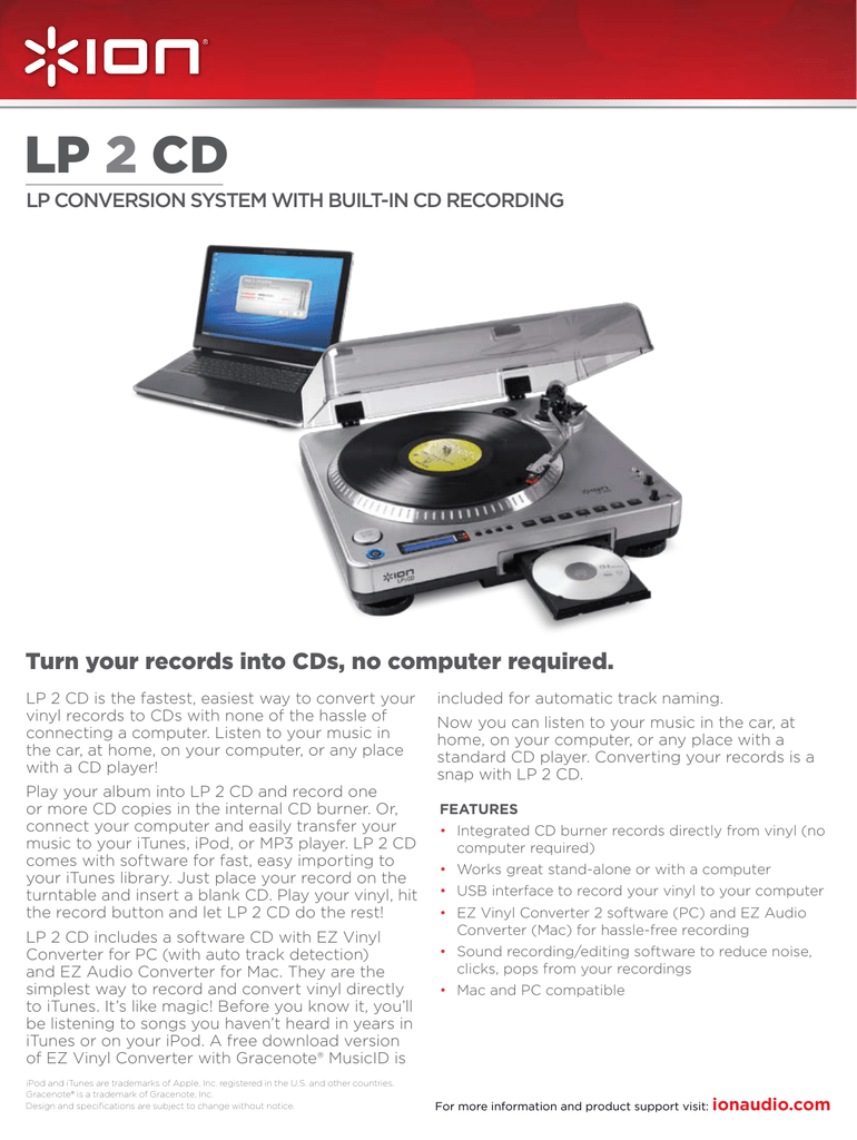 convert vinyl to cd without computer