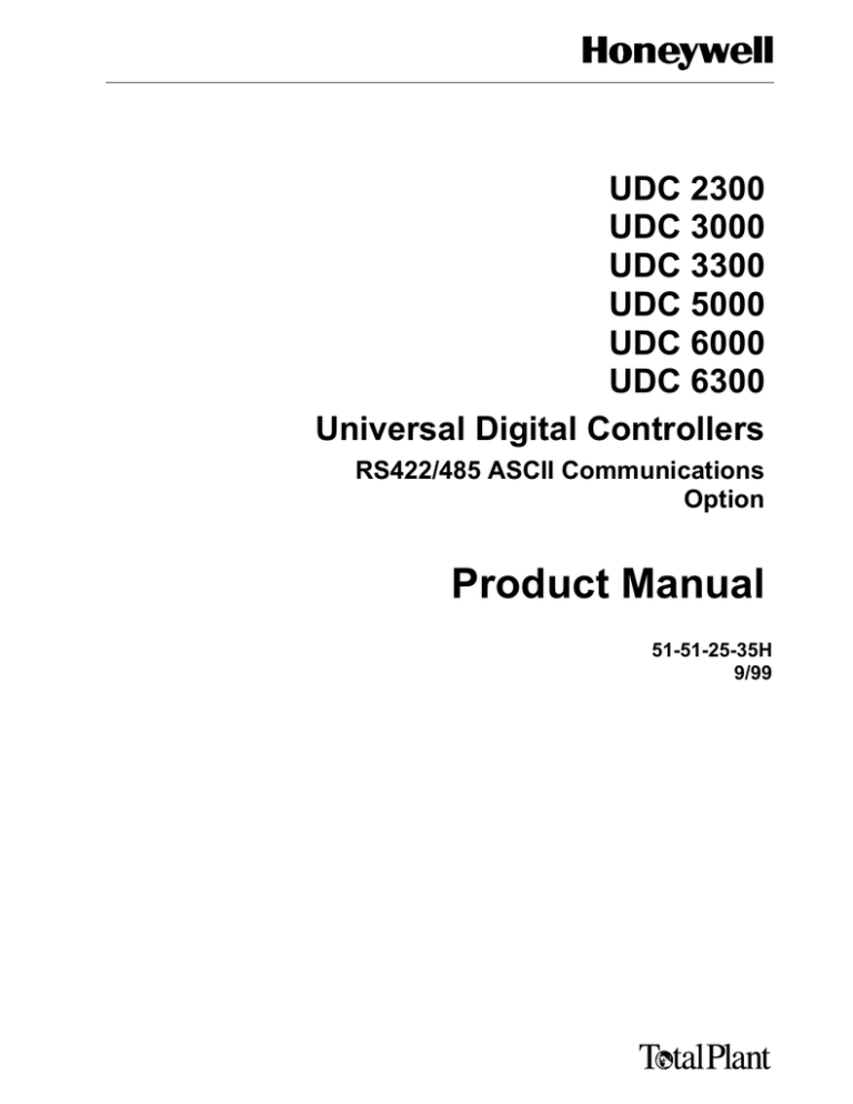 Controllers: Honeywell UDC 2300,3000,3300,5000,6000,6300 | Manualzz