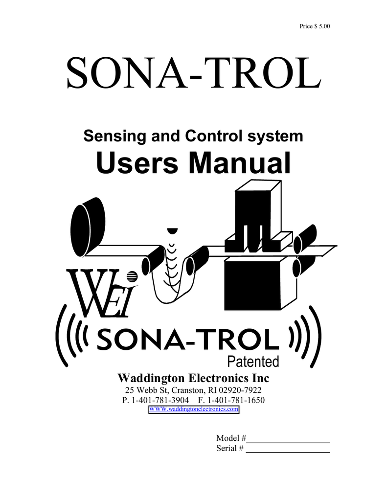 SonaTrol Manual Manualzz