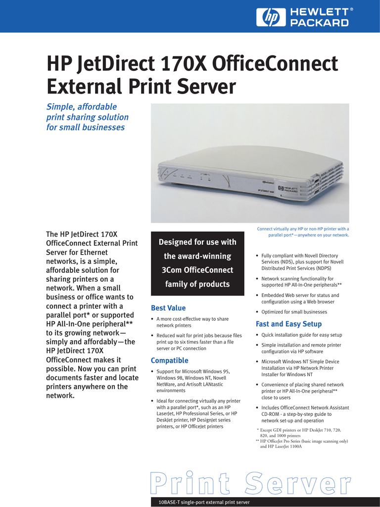 HP JetDirect 170X OfficeConnect 