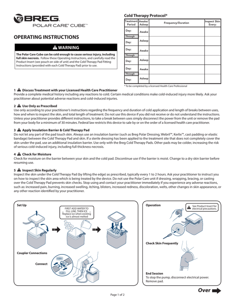Polar Care Cube Patient Instructions Manualzz
