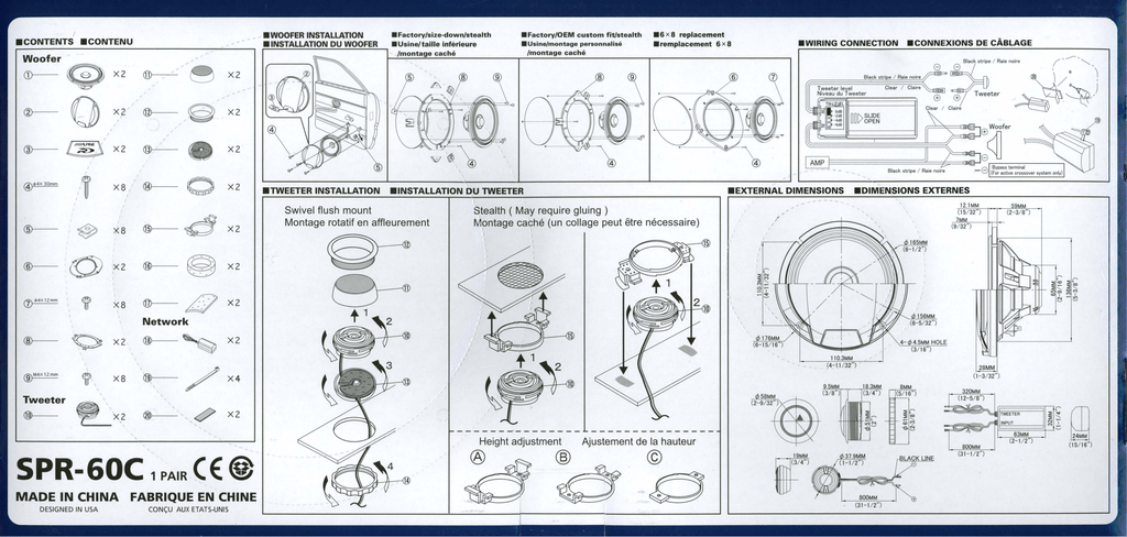 Alpine Spr 60c Component Speakers Manual Manualzz Alpine Spr 60c Component Speakers, Alpine Component Speaker Wiring Diagram