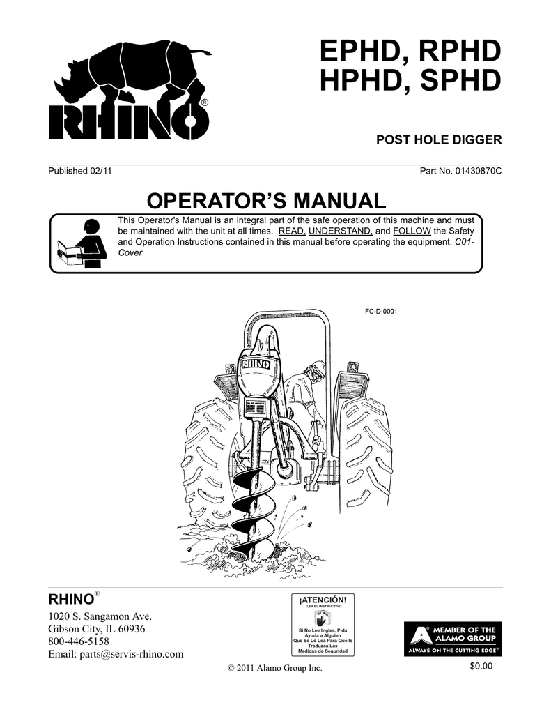 Servis Rhino Post Hole Digger Parts - A Pictures Of Hole 2018