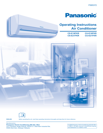 Panasonic Cu E21fkr Air Conditioner User Manual Manualzz