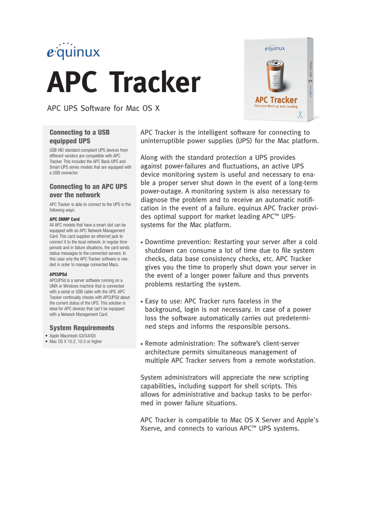 apc battery backup software for mac