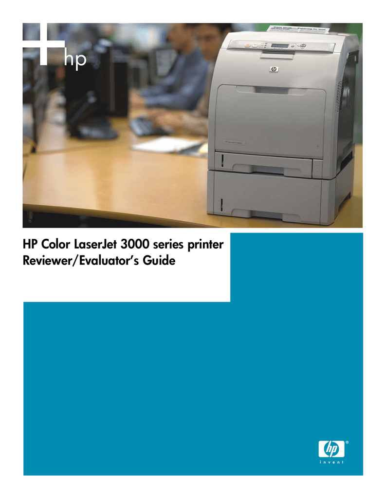 Evaluation Guide hp Color LaserJet 3000 Manualzz