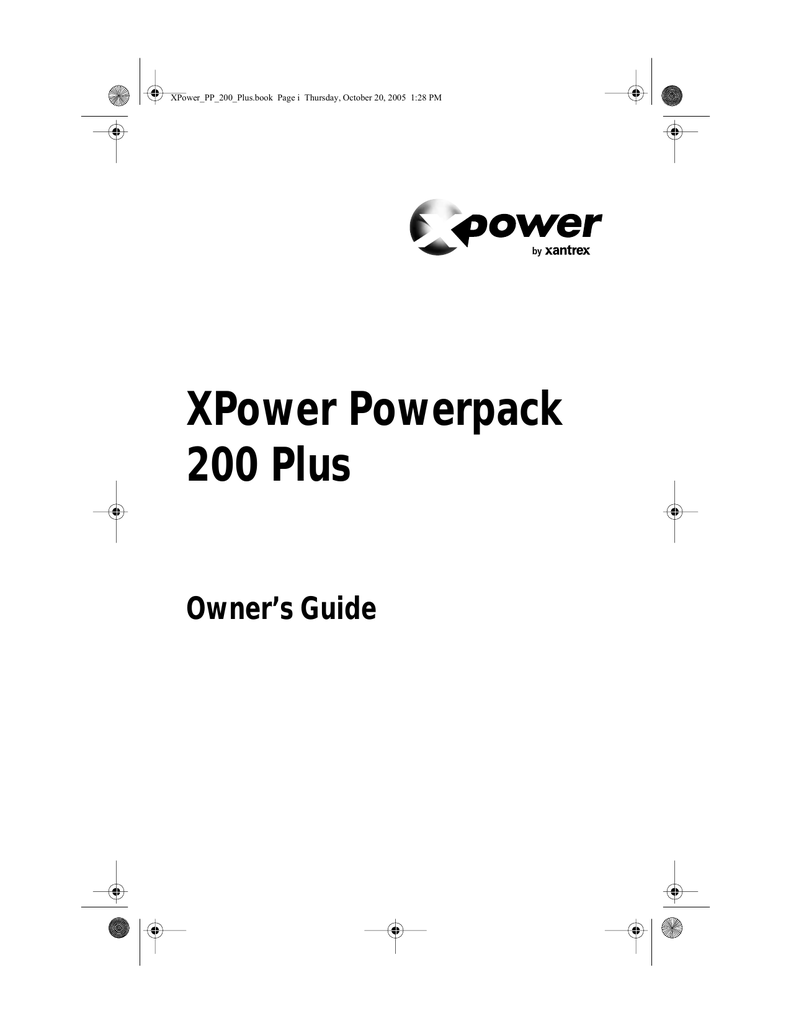 XPower Powerpack 200 Plus Manualzz
