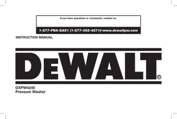 DeWalt DXPW3694 Instruction manual | Manualzz