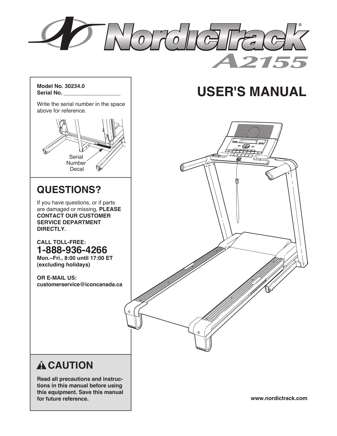 NordicTrack User`s Manual | Manualzz