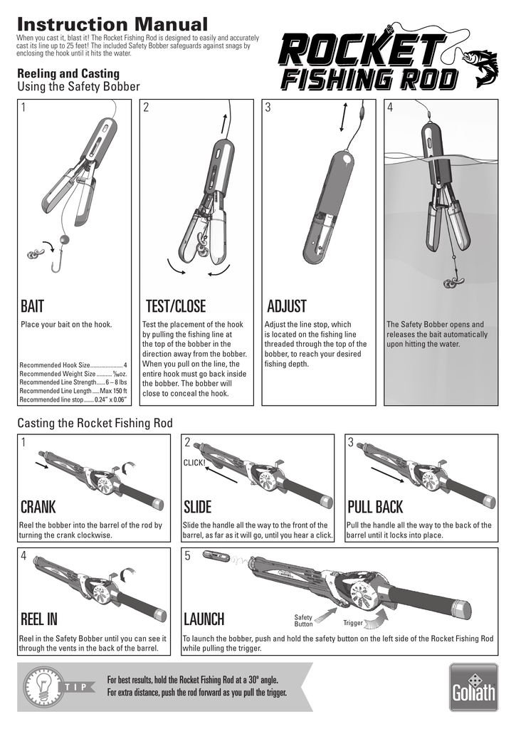 Sharper Image Rocket Fishing Rod Owner's Manual
