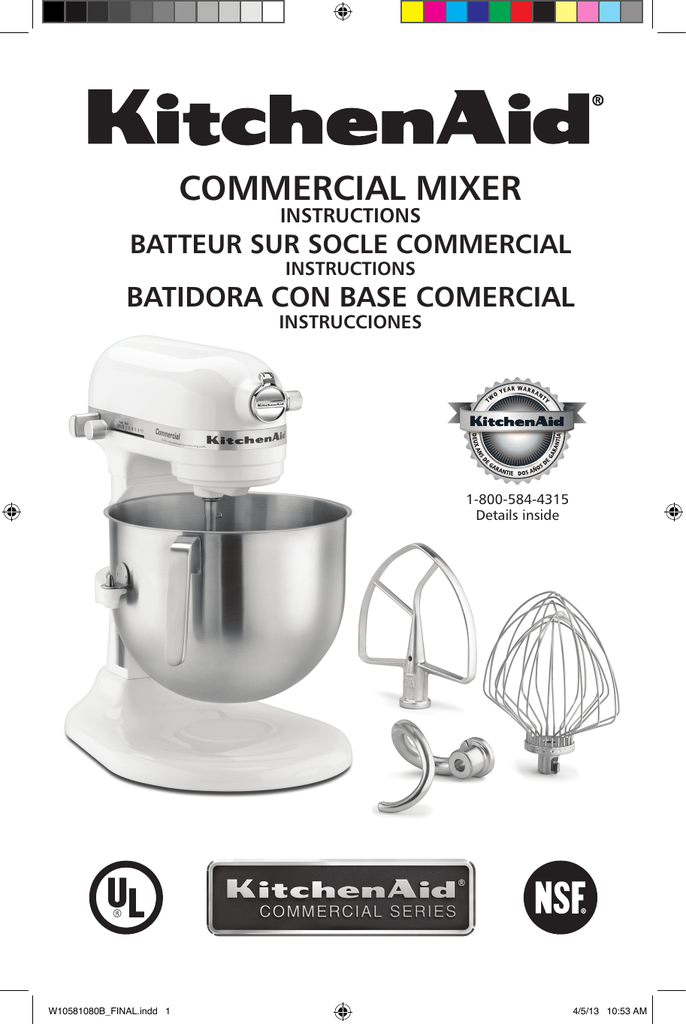 commercial mixer Manualzz