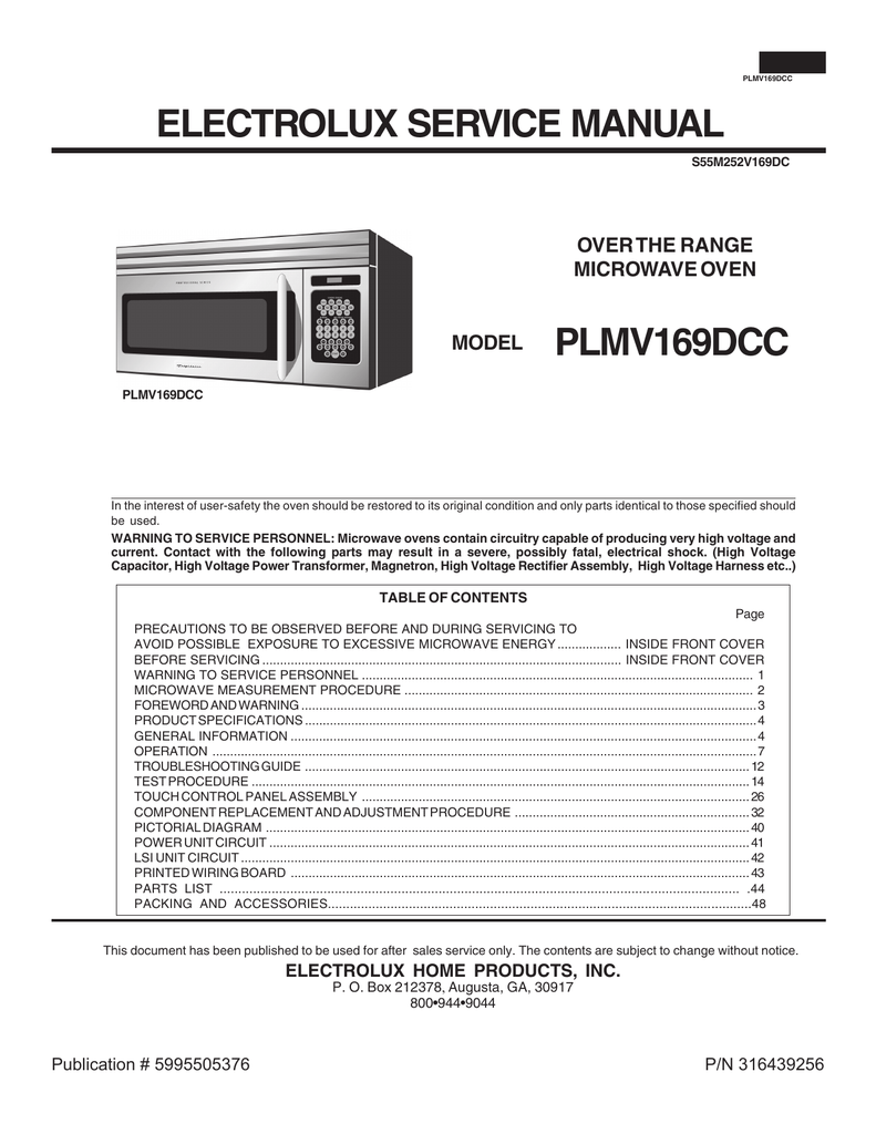 Plmv169dcc Foreword And Warning