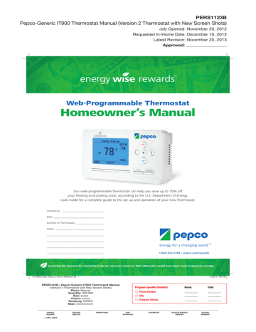 Homeowner S Manual Energy Wise Rewards Manualzz