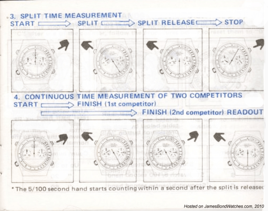 Seiko 7A28 James Bond watch, chronograph operating instructions | Manualzz