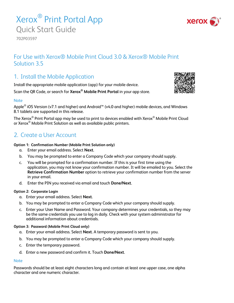 xerox mobile print solution