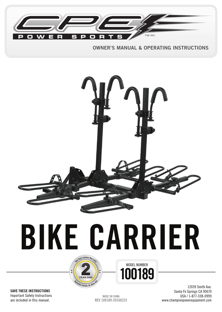 cpe power sport bike rack