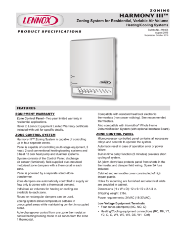 HARMONY III™ - LennoxPROs.com | Manualzz