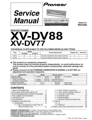 XV-DV77 | Manualzz