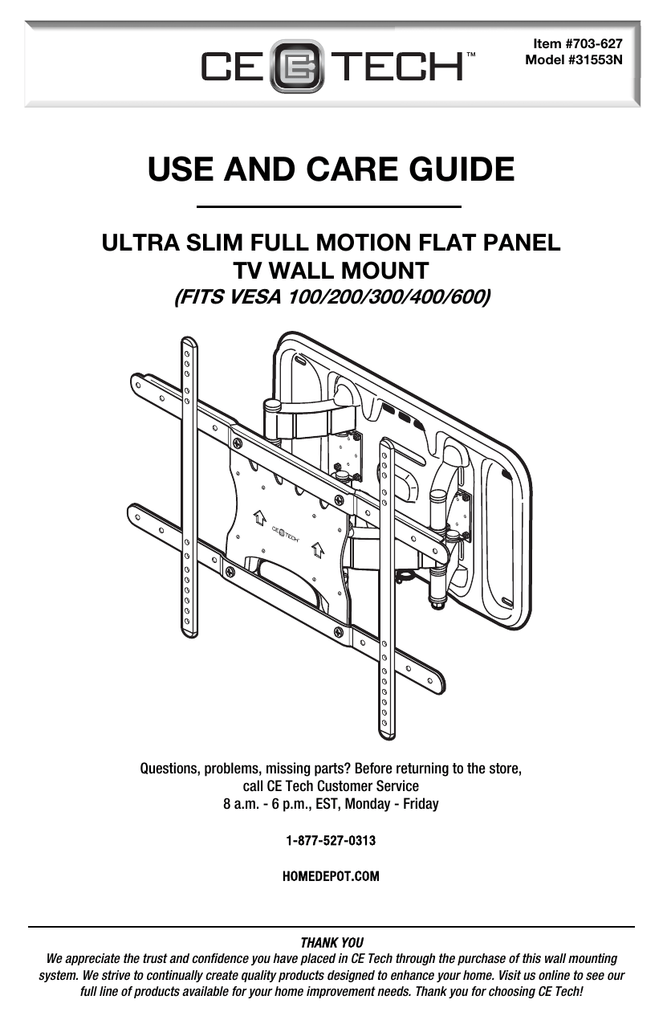 Ce Tech Tv Wall Mount Manual Paulbabbitt Com - Flat Screen Tv Wall Mounts Home Depot Ce Tech Tv Wall Mount Manual Paulbabbitt Com - Flat Screen Tv Wall Mounts Home Depot