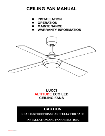 Kichler Ceiling Fan Instruction Manual