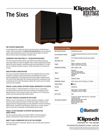 Klipsch the sixes dimensions Outlet