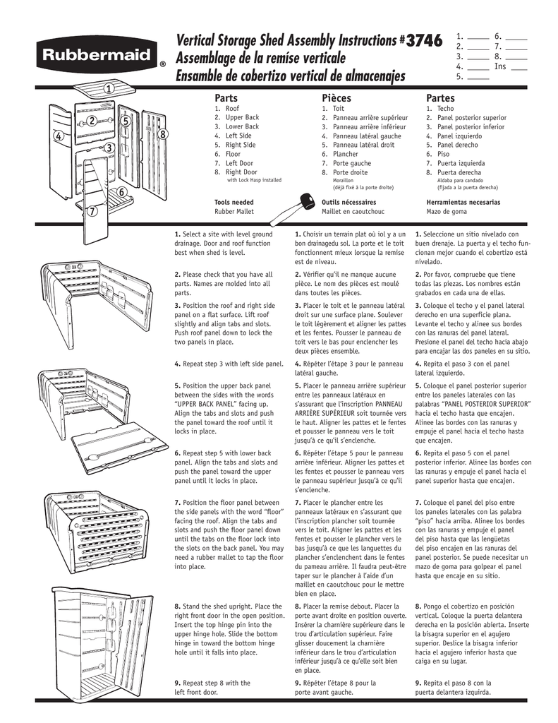 Rubbermaid Outdoor Storage Assembly Instructions Two Birds Home