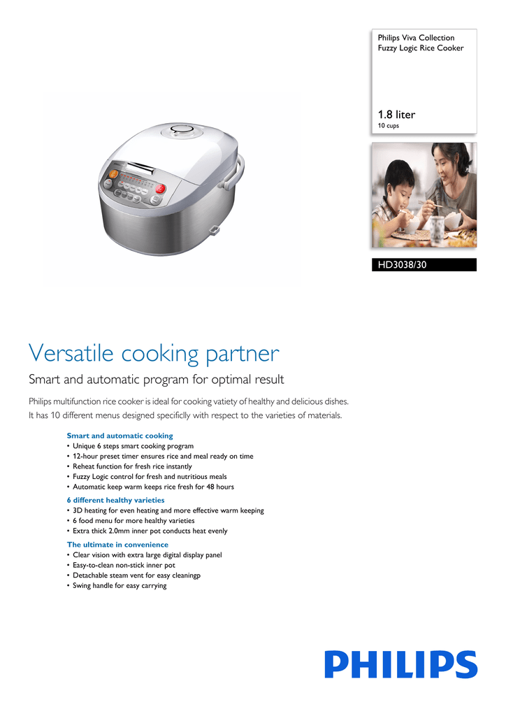 philips rice cooker hd3038 manual