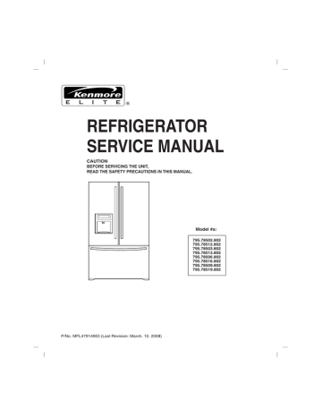 refrigerator service manual | Manualzz
