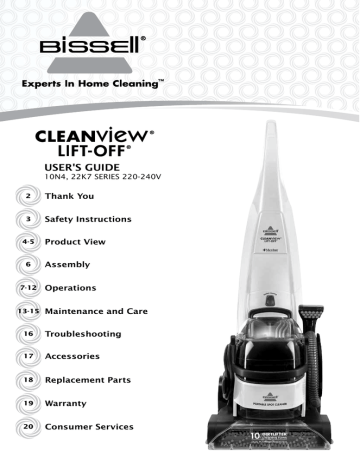 BISSELL CleanView Lift-Off | Manualzz