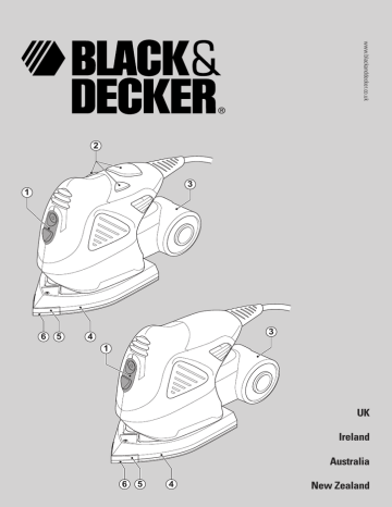 Black & Decker KA270K Type 1 Orbital Sander Spare Parts