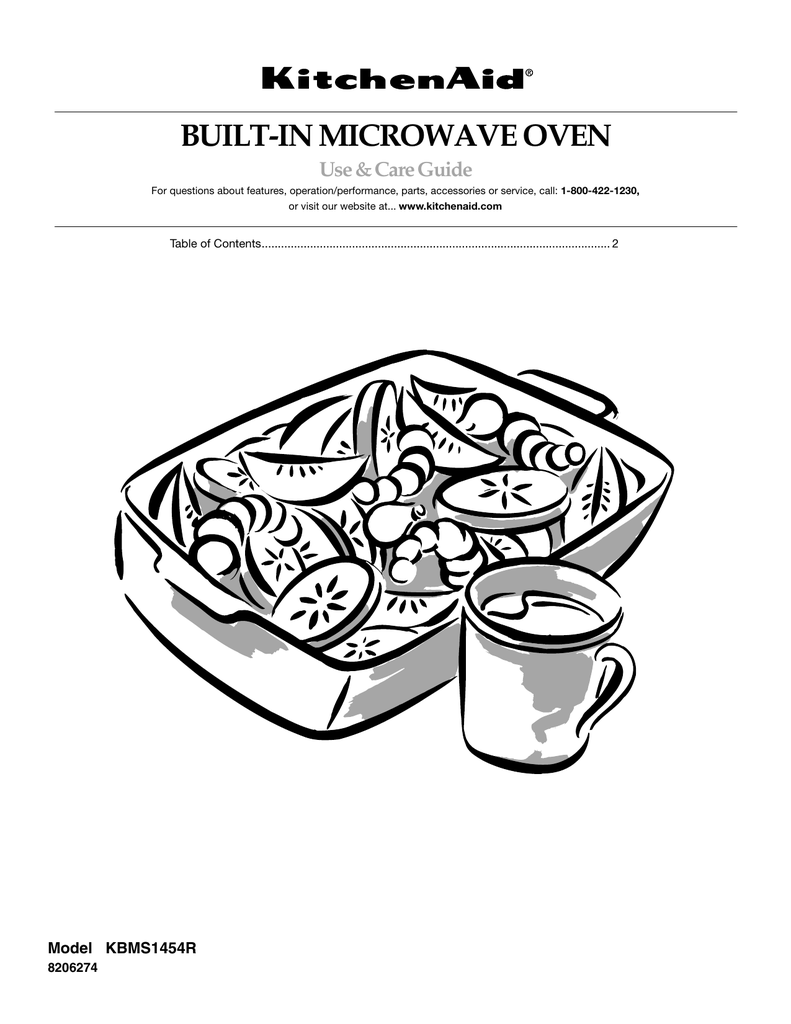 KitchenAid Microwave Oven KBMS1454R User manual Manualzz