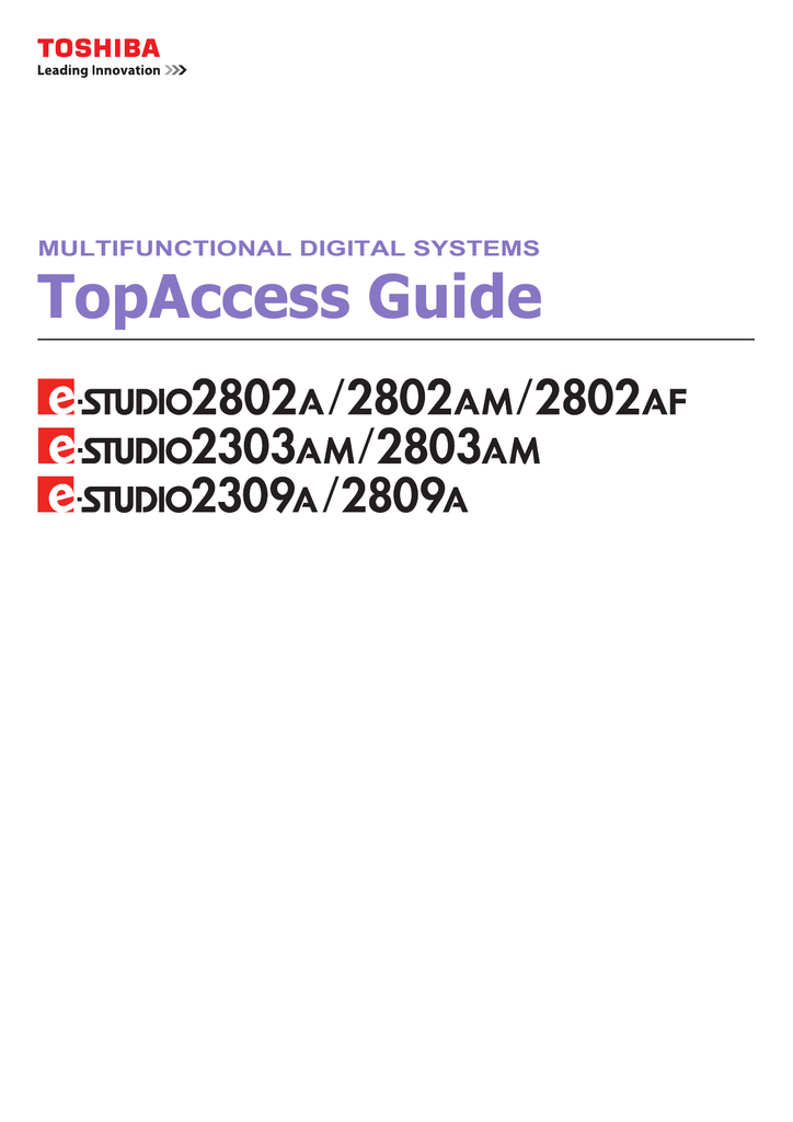 TopAccess Guide Manualzz
