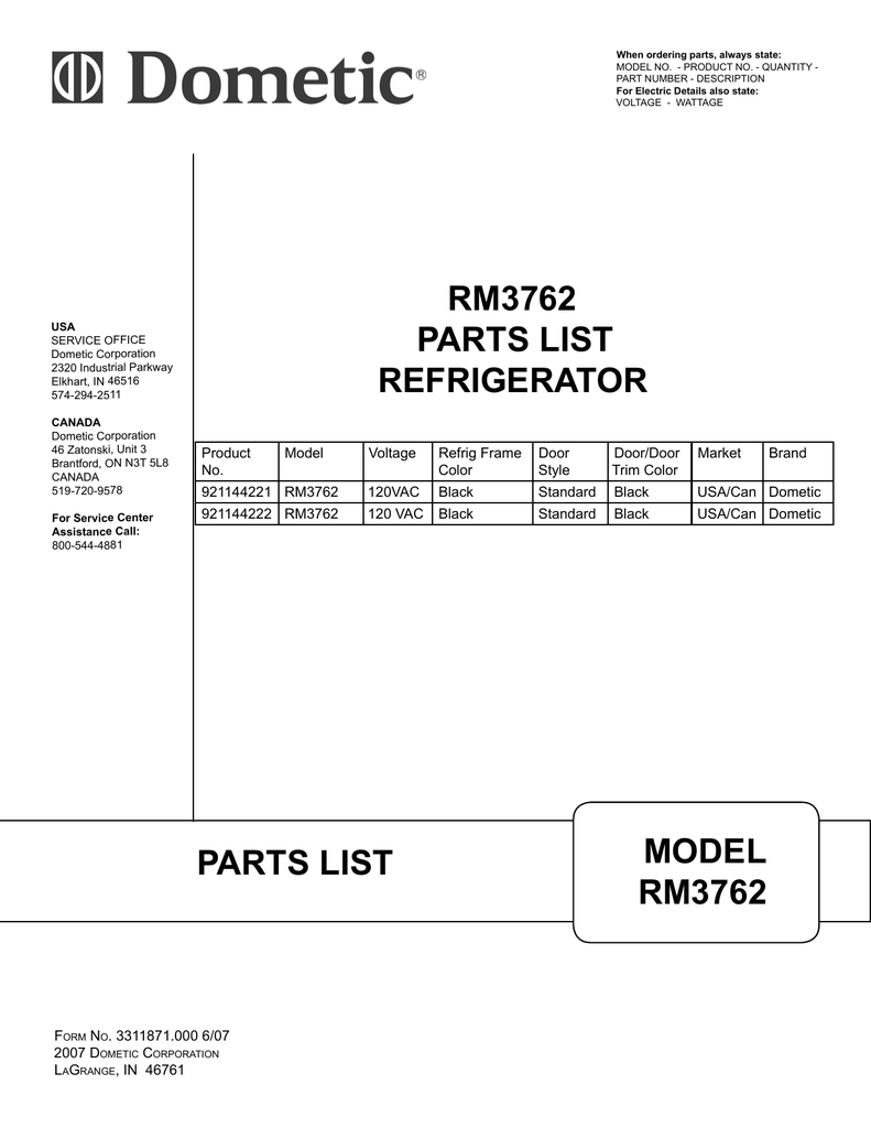 31++ Dometic dm2652 diagnostic service manual info