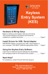 Keyless Entry System KES Installation Instructions