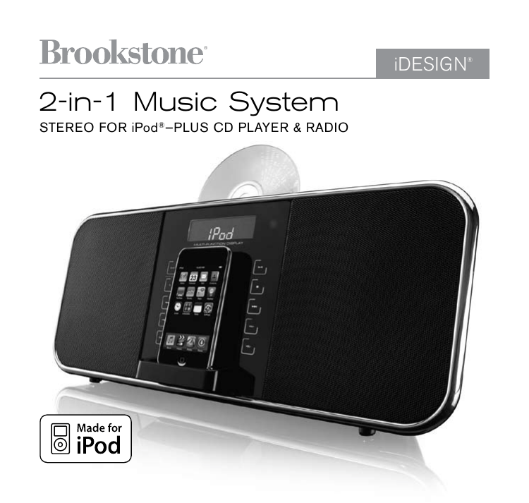 Brookstone iDesign Power Speaker Instruction manual Manualzz