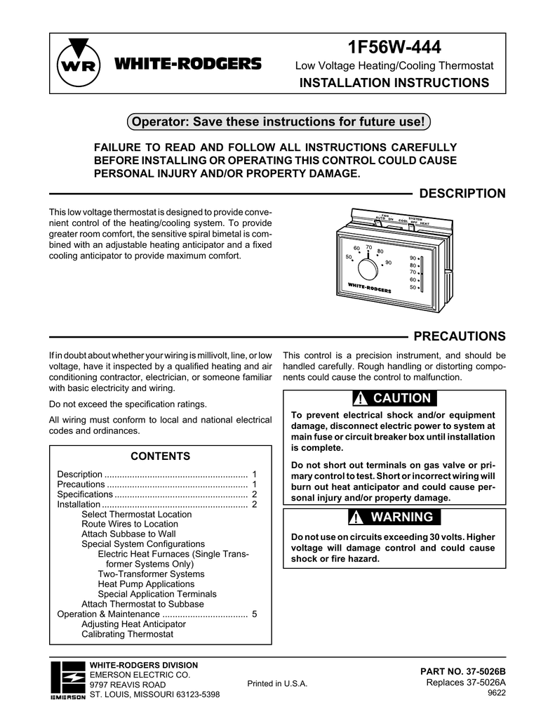 1f56w 444 Emerson Climate Technologies Manualzz