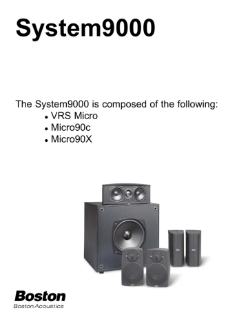 Boston Acoustics Micro90c II User manual | Manualzz