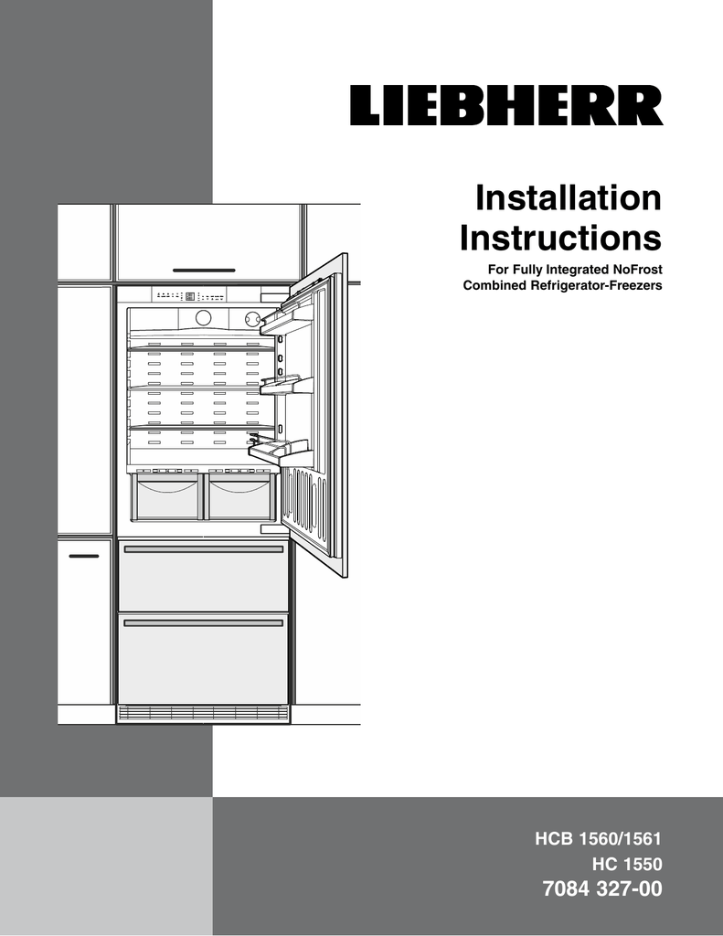 Liebherr HC1550 30 Inch Builtin Panel Ready Refrigerator Installation