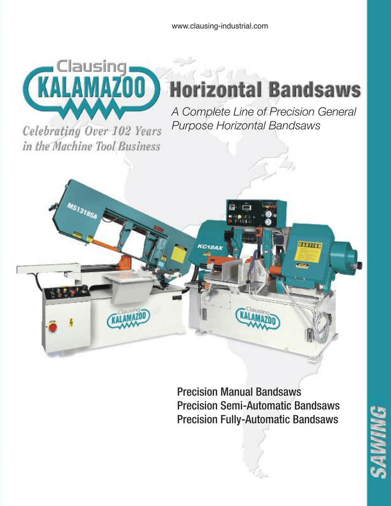 Kalamazoo Horizontal Bandsaws Manualzz