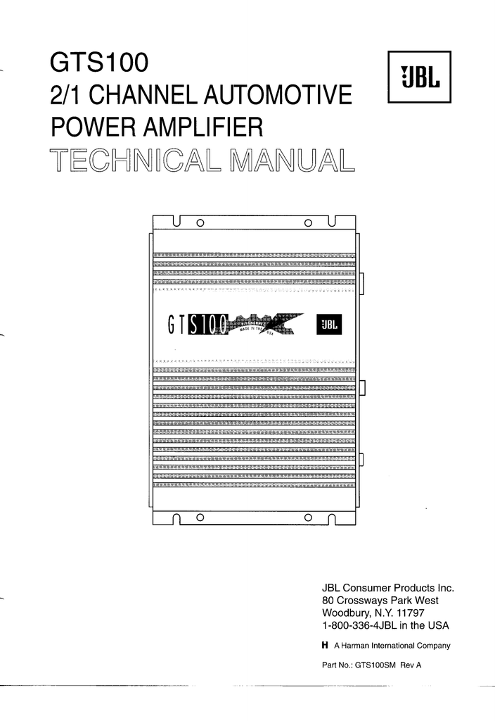 Page 1 Gts100 2 1 Channel Automotive Power Amplifier Manualzz