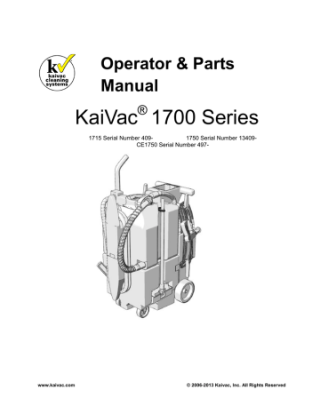 Kaivac 1750 Manual | Manualzz