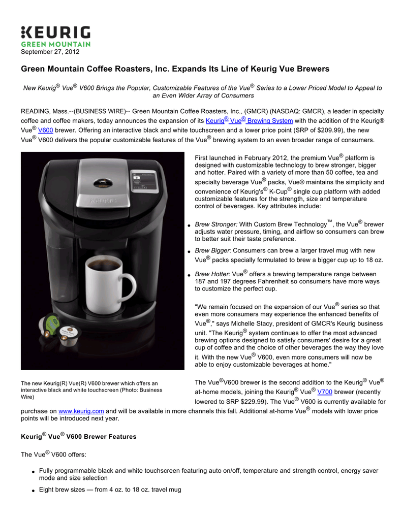 Green Mountain Coffee Roasters, Inc 
