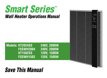 Marley HT2024SS Electric Space Heater User guide | Manualzz