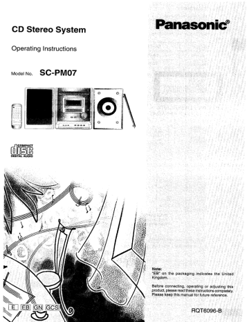 Panasonic SC-PM07 Operating Instructions | Manualzz