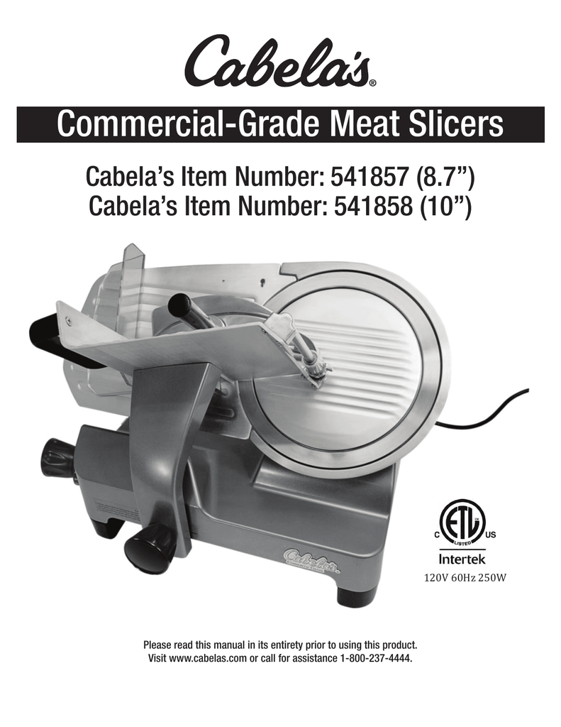 Commercial Grade Meat Slicers Manualzz