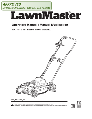 Homelite 12 amp electric lawn online mower 3 in 1 manual