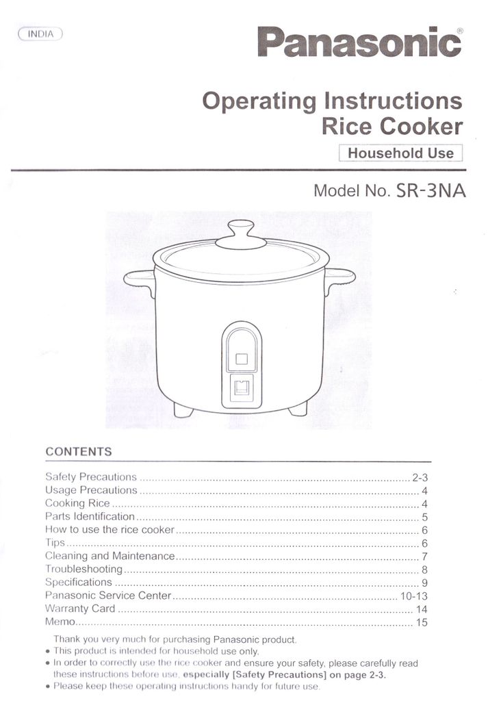 Zojirushi Rice Cooker Nhs 06 Users Manual