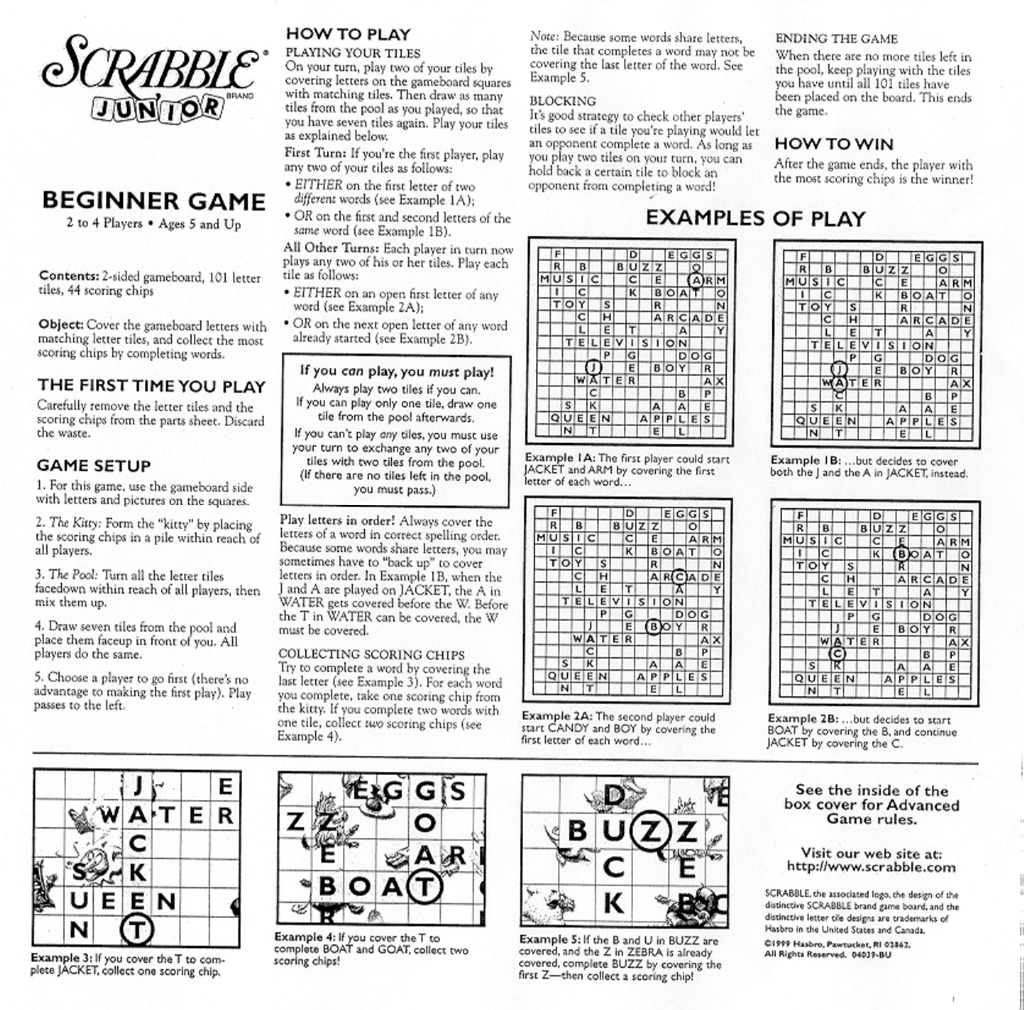 Scrabble Junior Rules for Beginner & Advanced Play