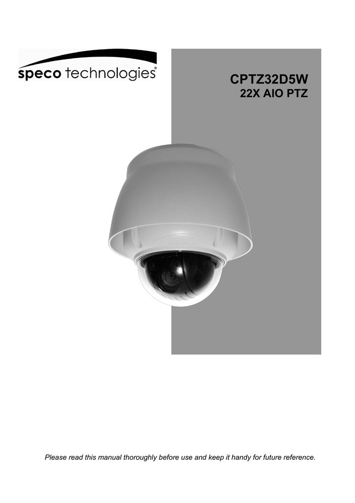 Speco Technologies CPTZ32D5W Technical Manual | Manualzz | Speco Camera Wiring Diagram | | Manualzz